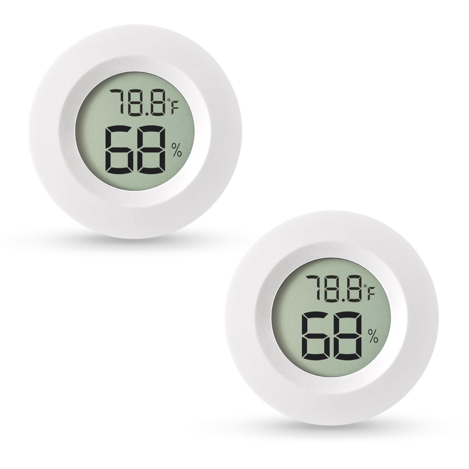Mini Digital Hygrometer Thermometer - 2 Pack for Indoor and Outdoor Use