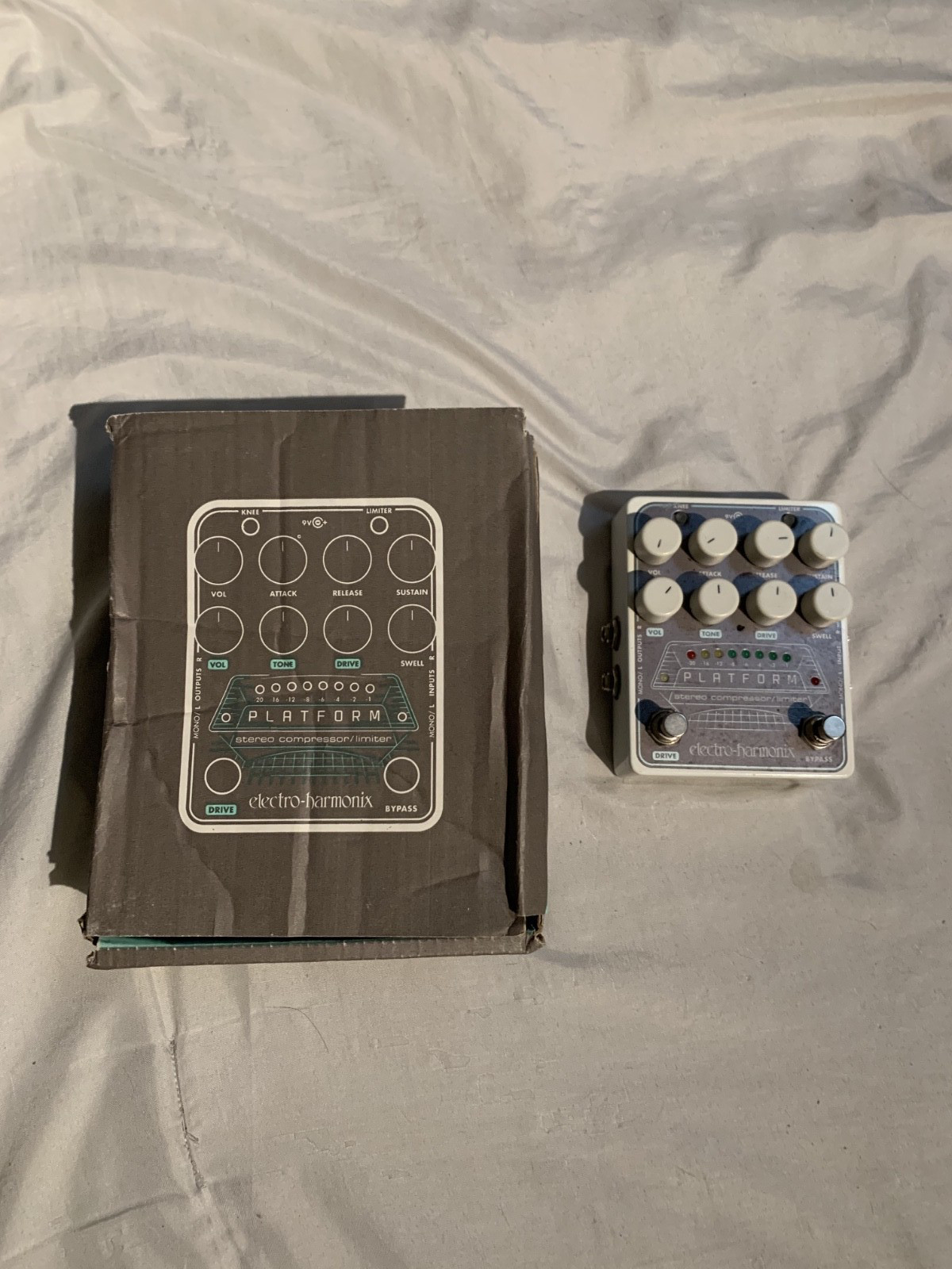 Used Electro-Harmonix EHX Platform Stereo Compressor/Limiter Guitar Effect Pedal