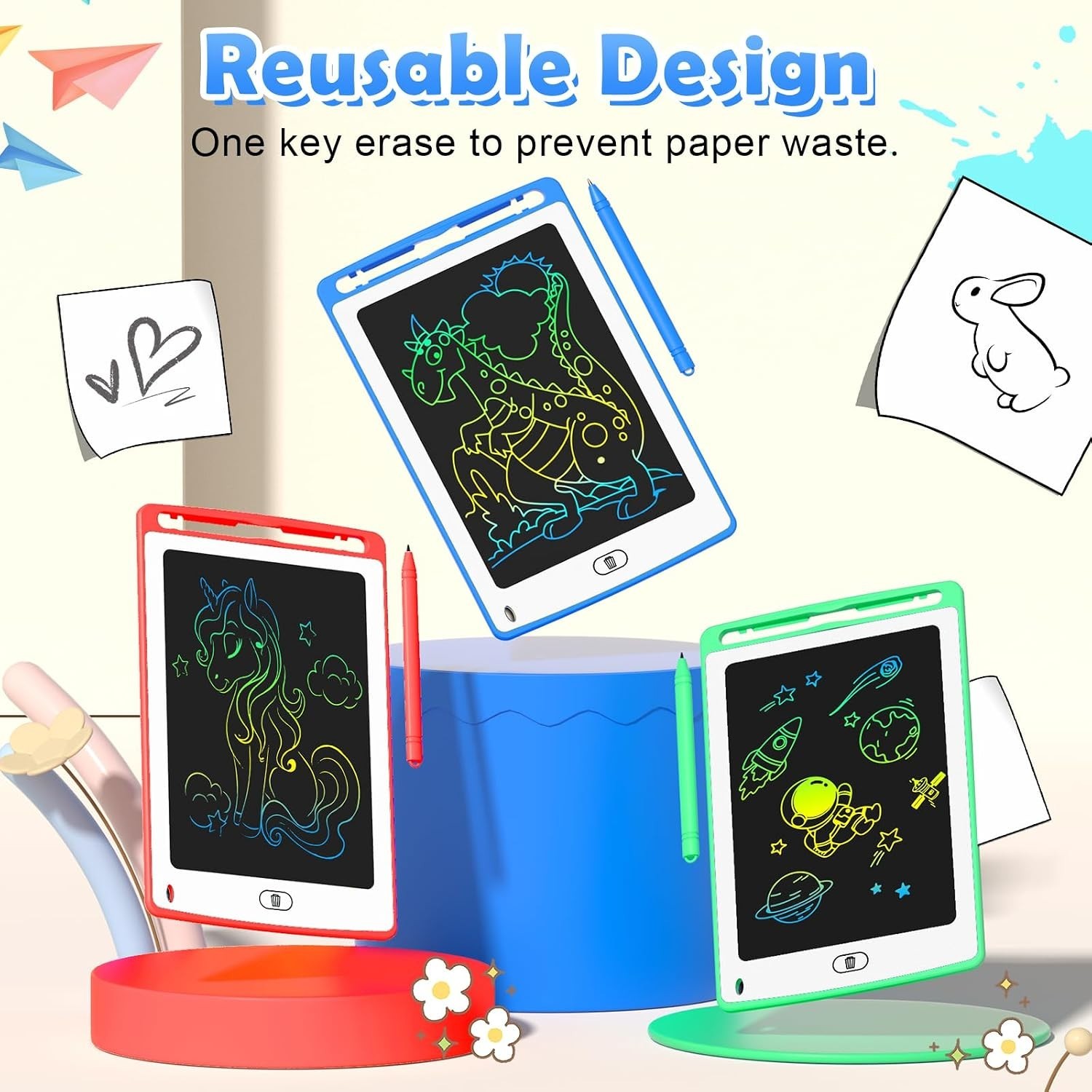 Colorful Educational Doodle Board