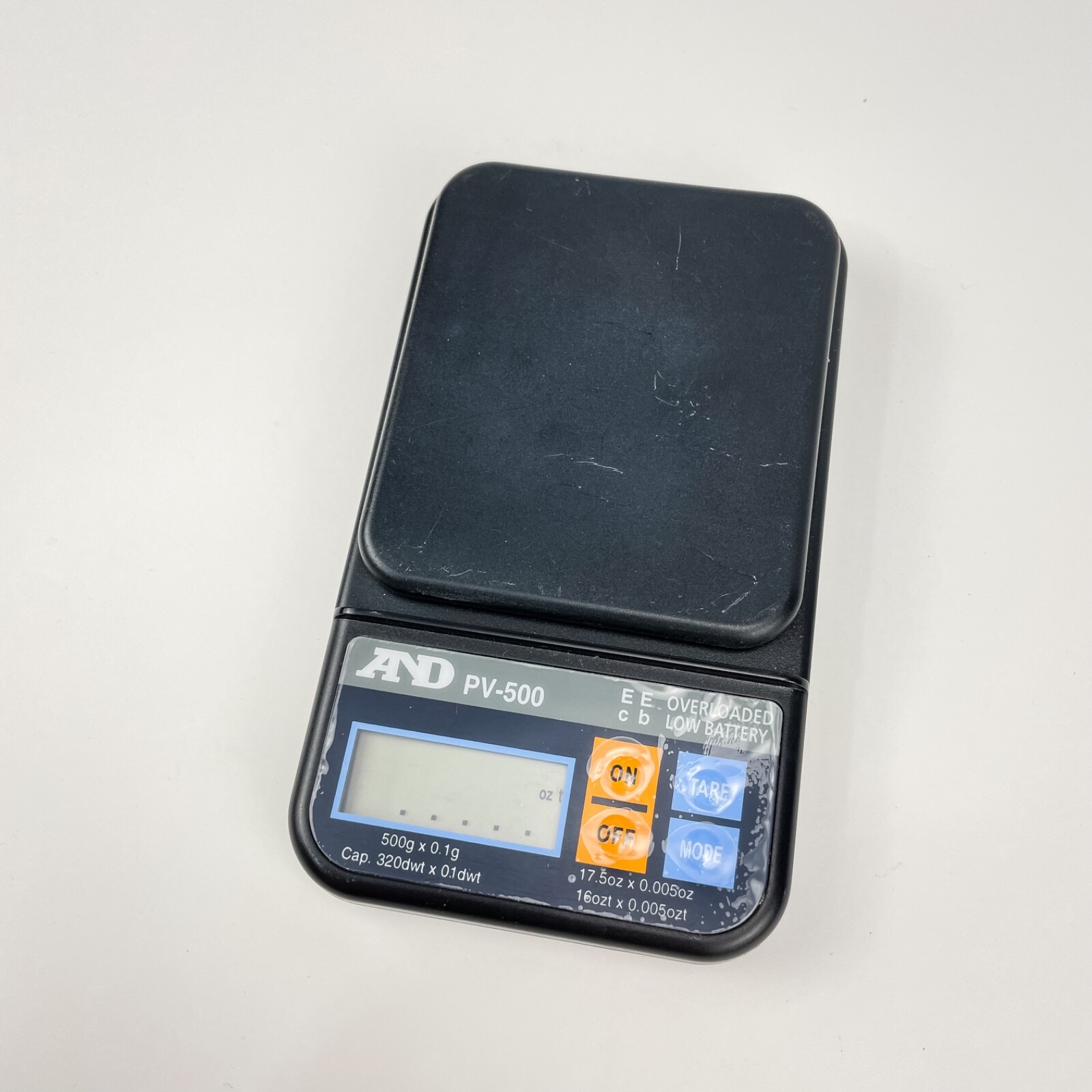 A&D PV-500 Digital Pocket Weighing Scale Plastic 500g Capacity USED