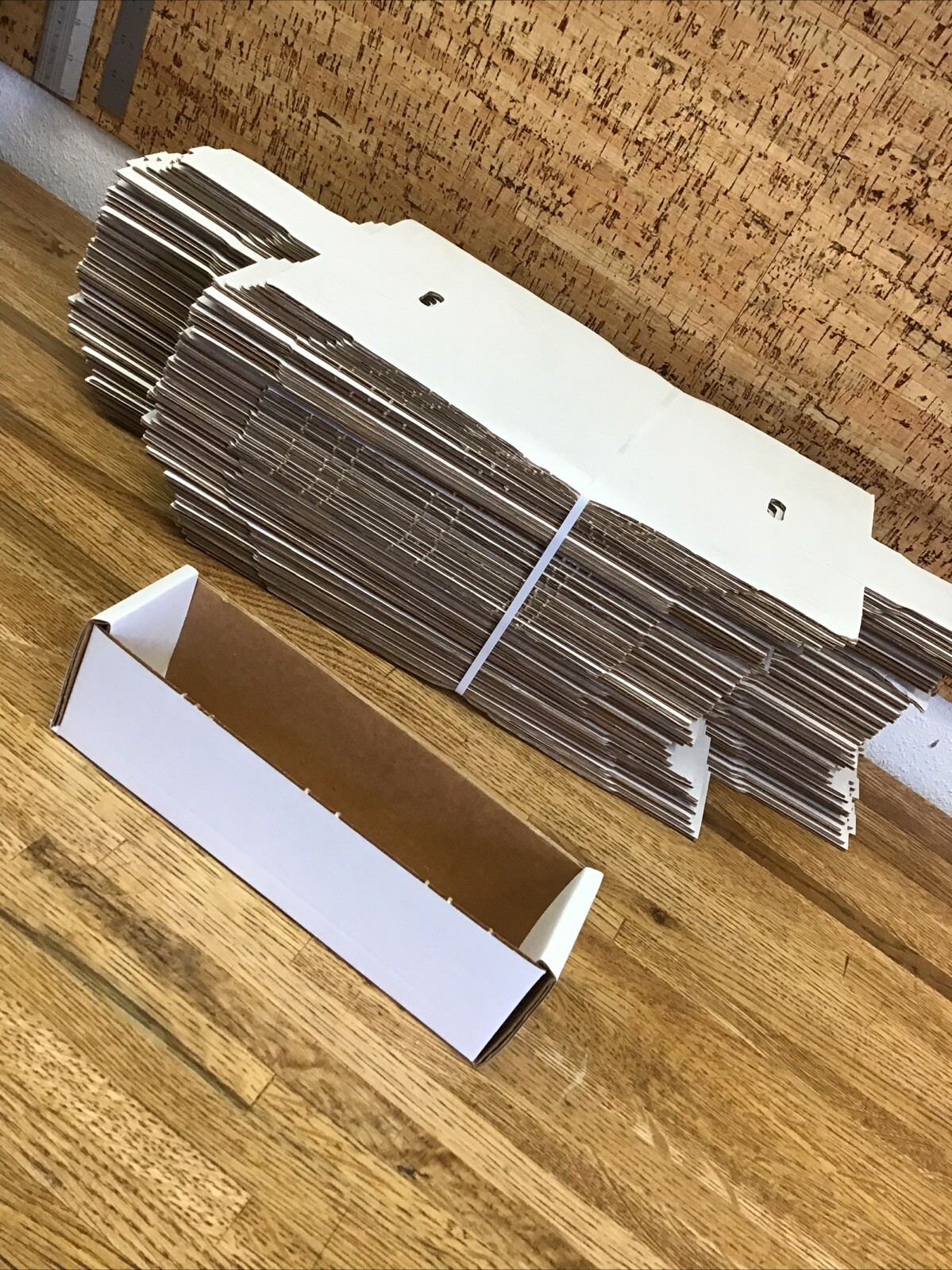 50 - 2 1/2" X 9" x 2 1/2" Corrugated Cardboard Open Top Storage Parts Bin Boxes