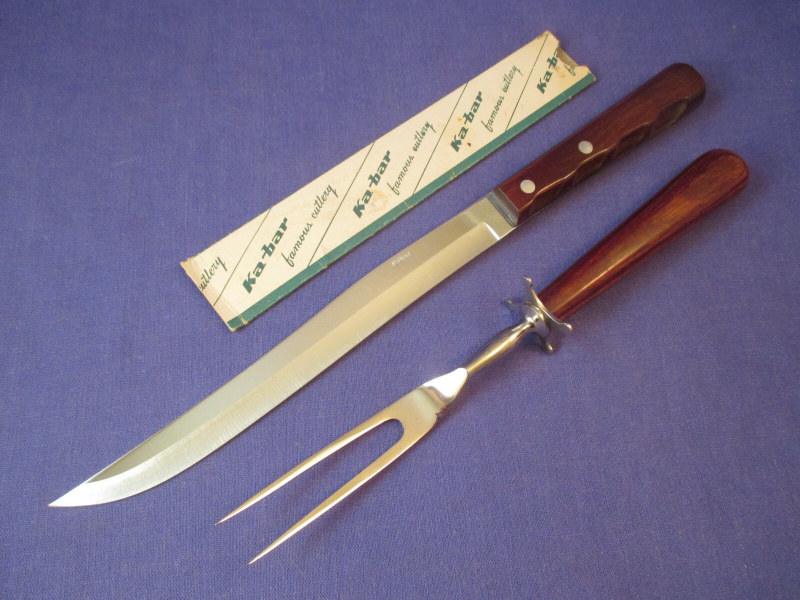 KA Bar 2 Piece Carving Knife Set - Fork and Carving Knife