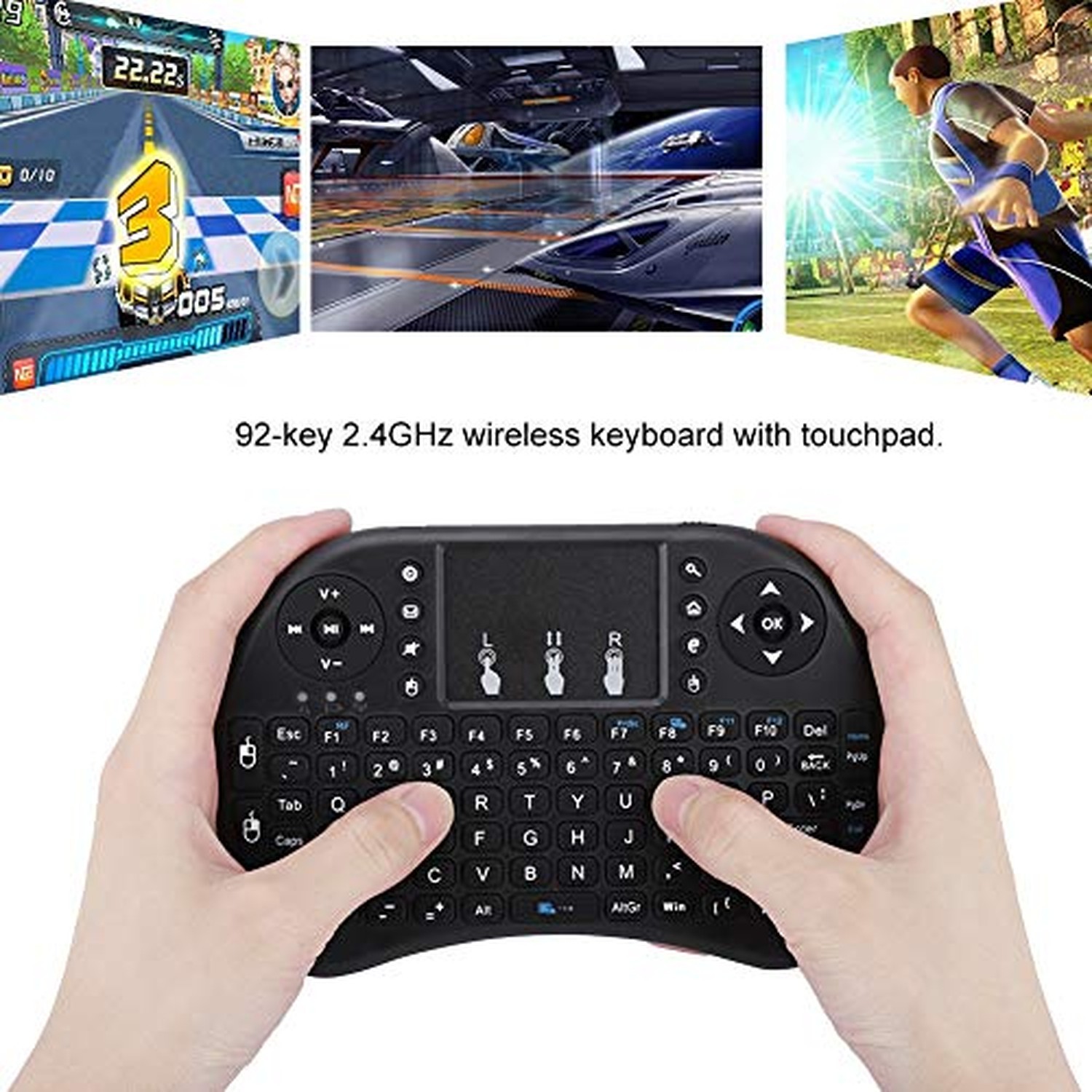 FOSA USB Mini Touch Keyboard, Portable Multifunction Keyboard with Touchpad F...