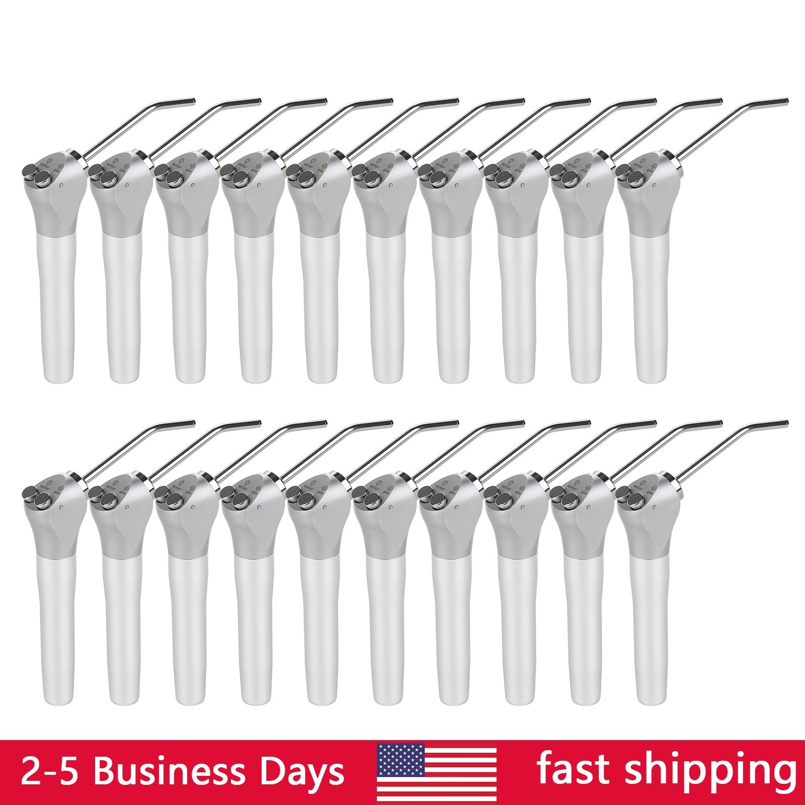 1-20* Dental 3 Way Air Water Spray Triple Syringe Handpiece w/ Nozzles Tip Tubes