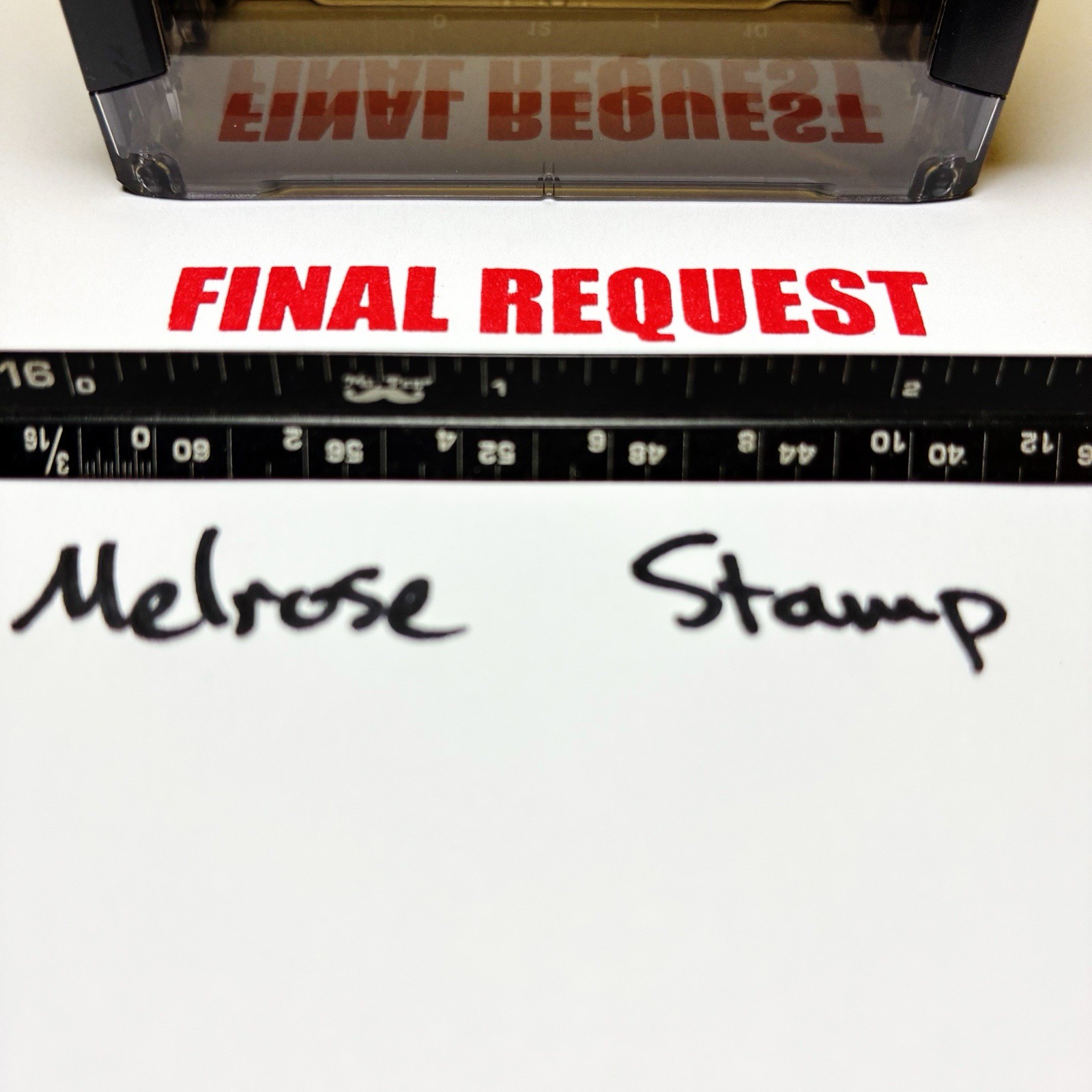 Final Request Rubber Stamp Self Inking Red Ink Ideal 4913