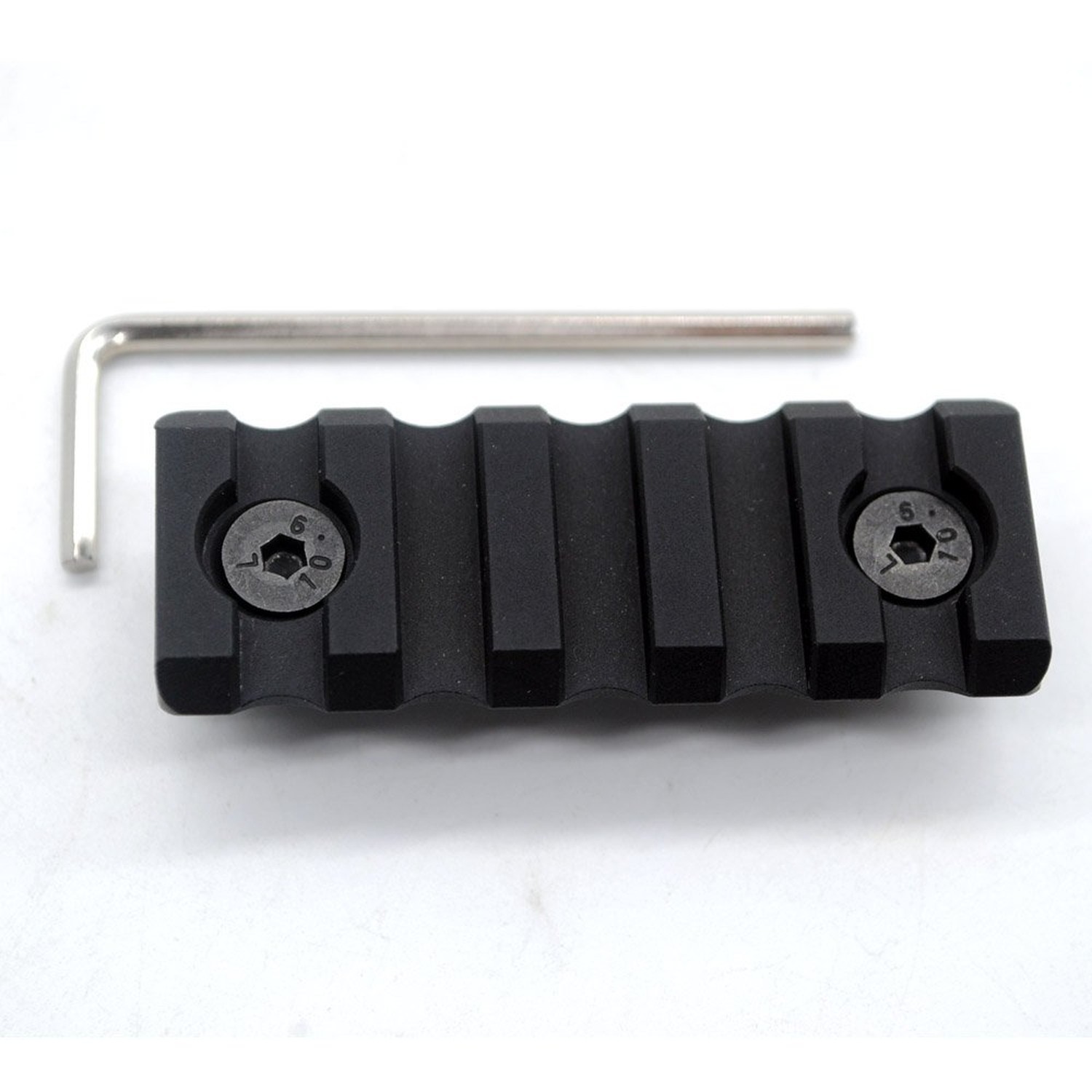 Trirock Picatinny Rail Section 2.2 Inch 5 Slot with Dual Interface for Both K...