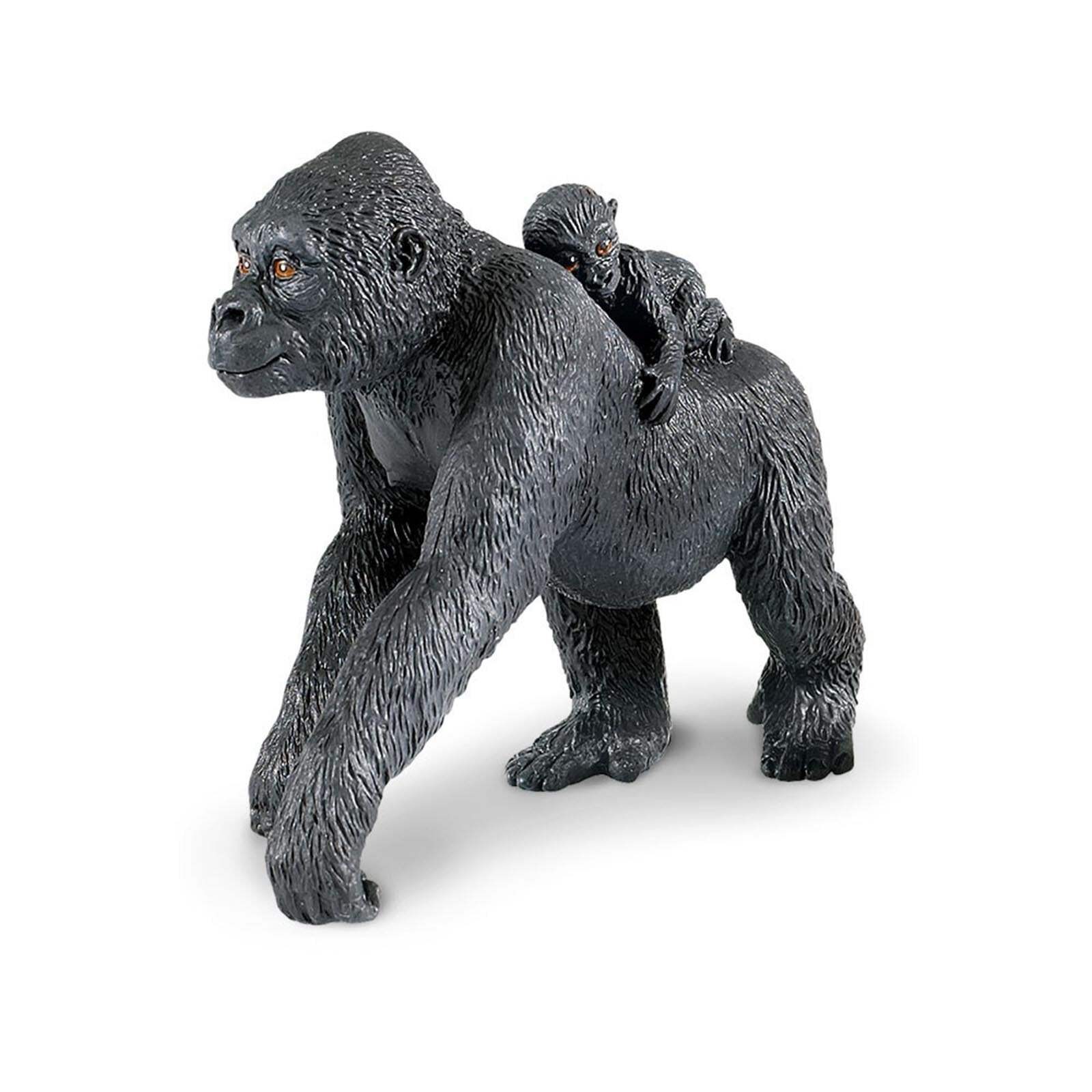 Lowland Gorilla With Baby Wild Safari Animal Figure Safari Ltd