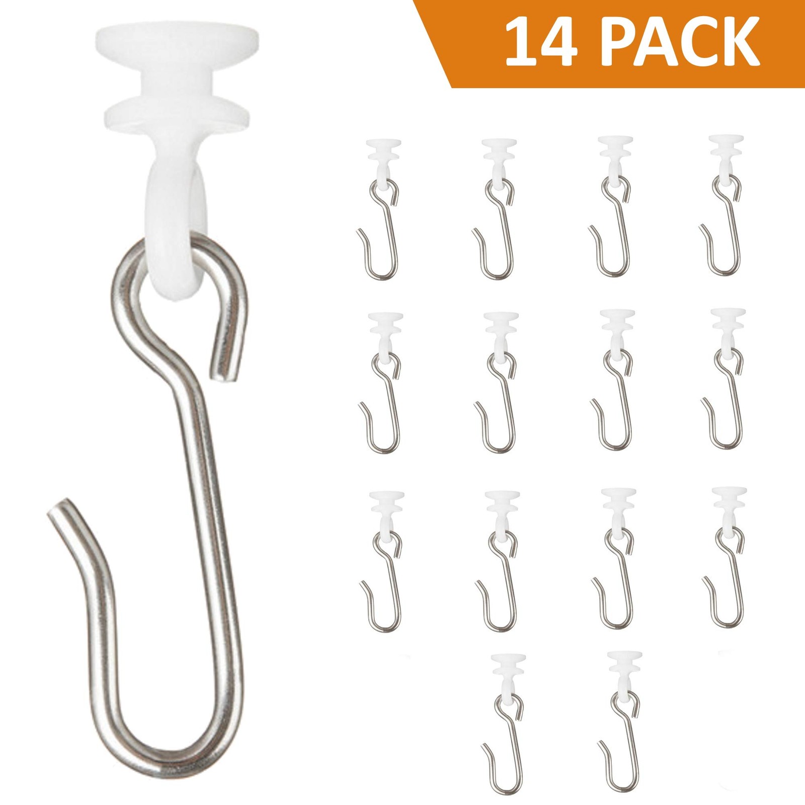 Stainless Steel Button Carrier Hook Compatible With Curtain Tracks Diy Projects