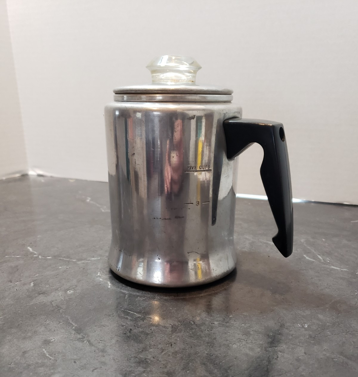 Vintage Mirro 5 cup Aluminum Coffee Percolator Complete Camping/Stove top