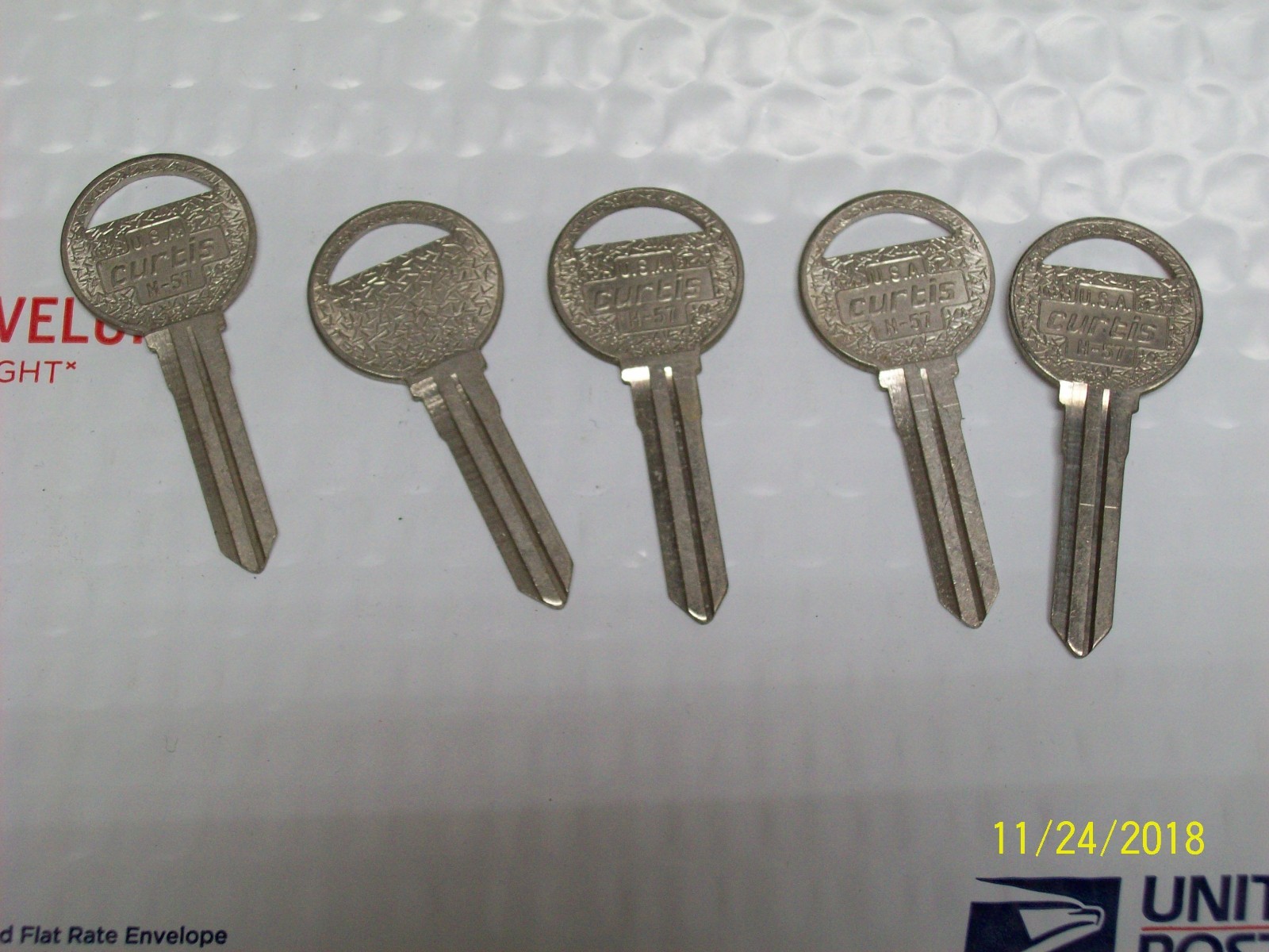 Lot of 10 Curtis Blank H57 Keys