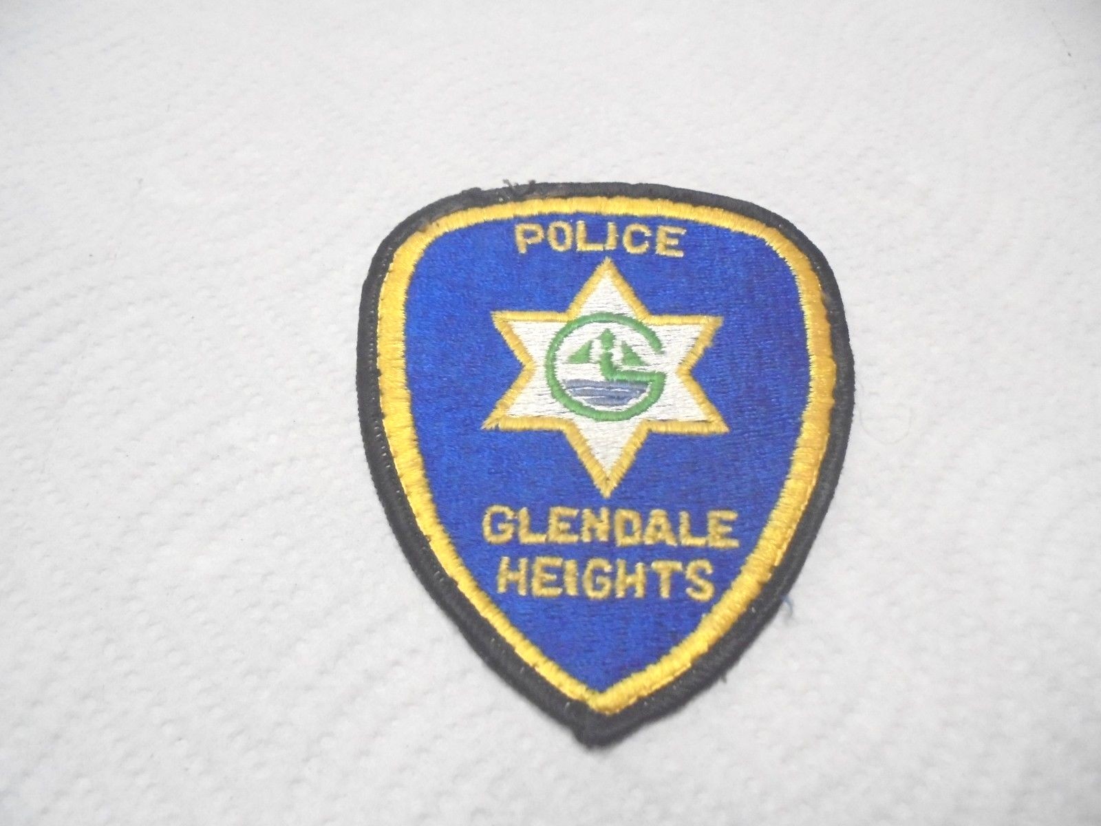 vintage cloth shoulder patch glendale heights police illinois