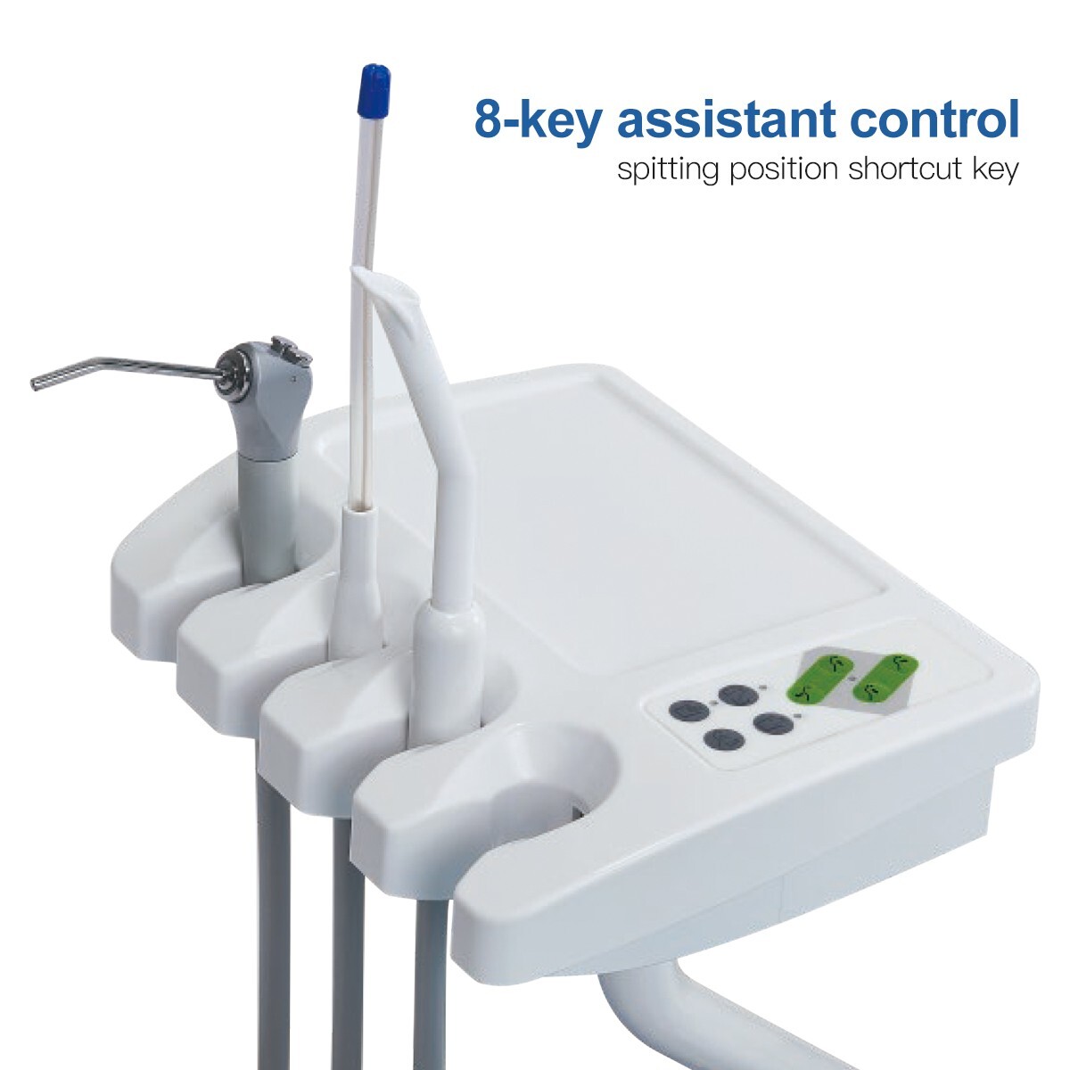 Dental Unit Chair Computer Controlled DC Motor PU Leather+ Assistant Stool