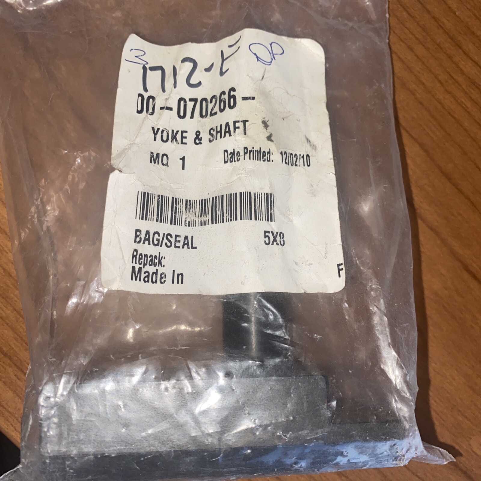 Hobart Yoke Shaft 00-070266 1712e Deli Slicer Genuine OEM New 1712