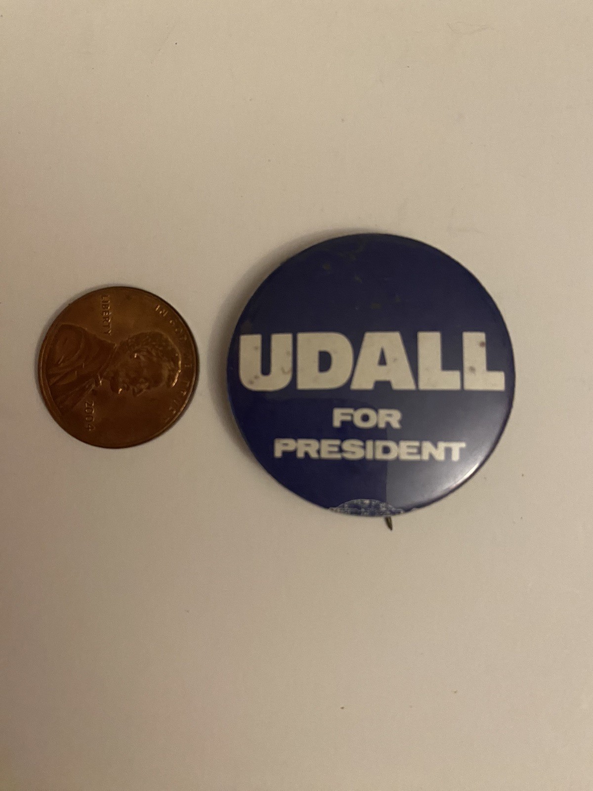 Udall For President Pin Back Button P55