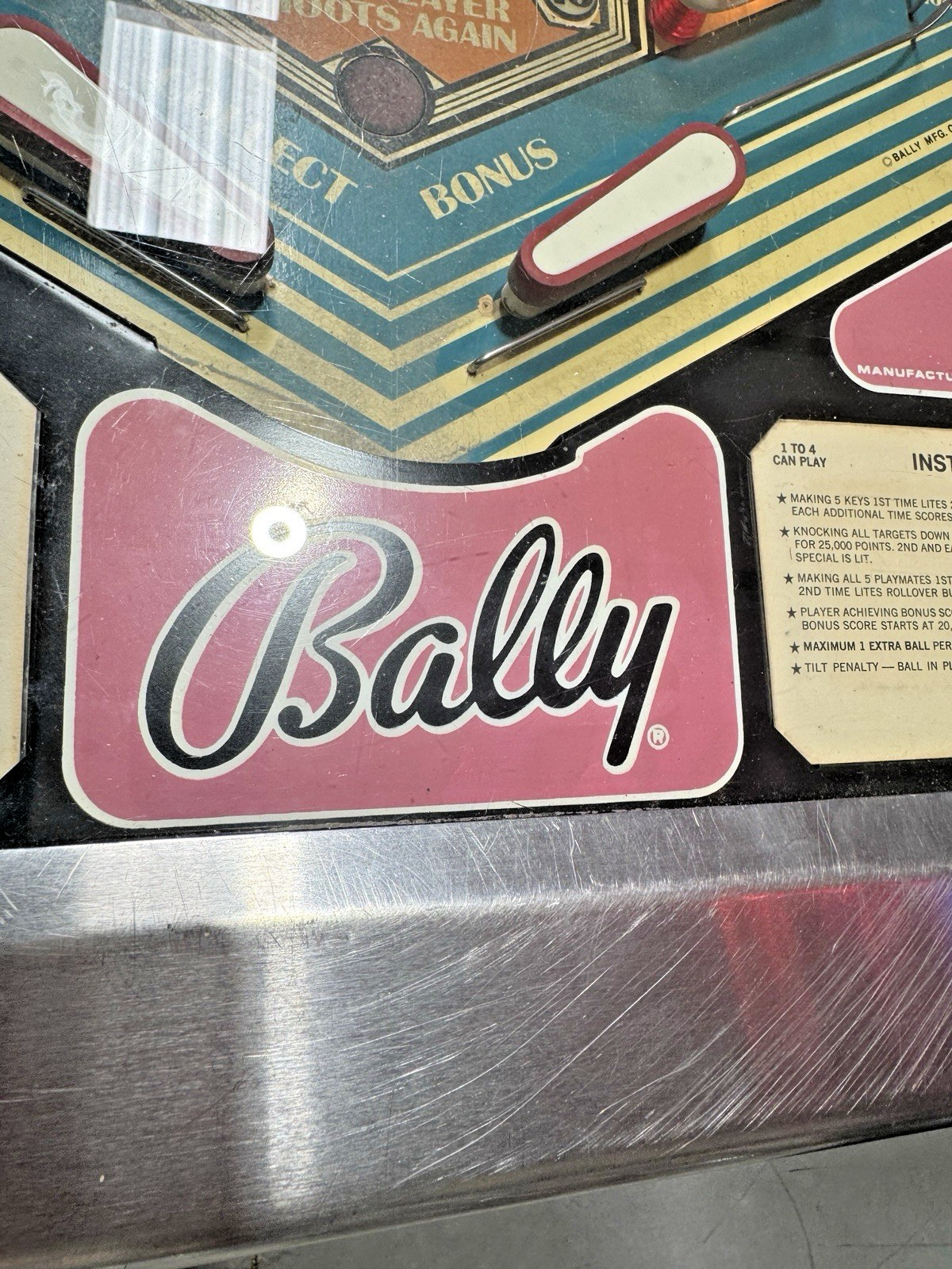 Vintage 1978 Bally Playboy Pinball Machine