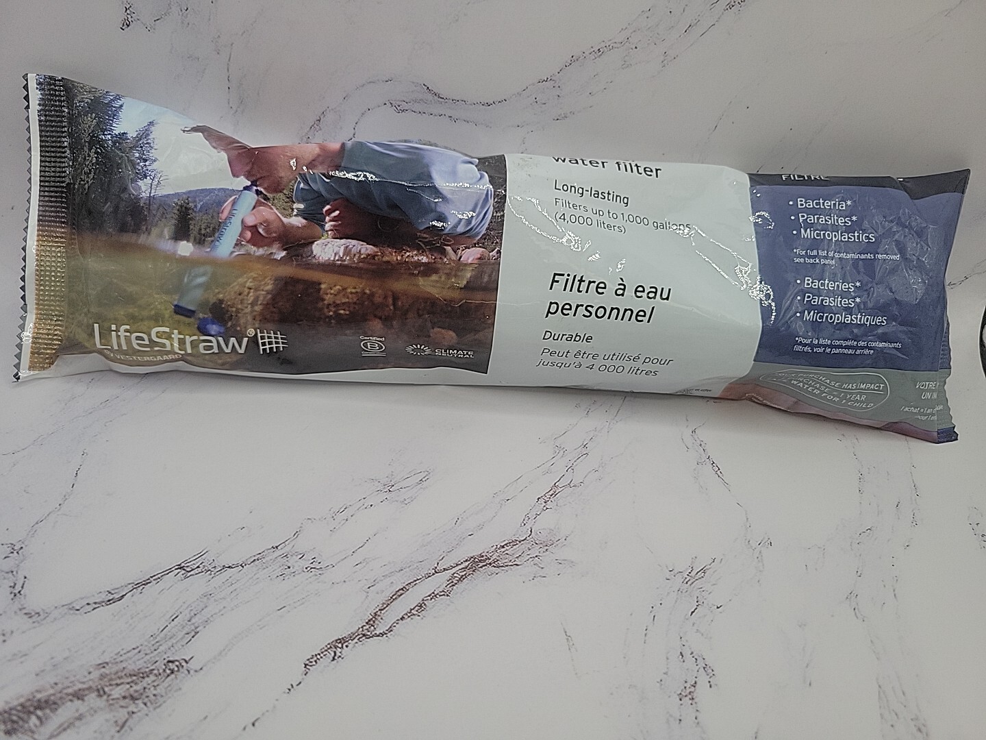 LifeStraw Personal Water Filter for Hiking Camping Travel Emergency Vestergaard