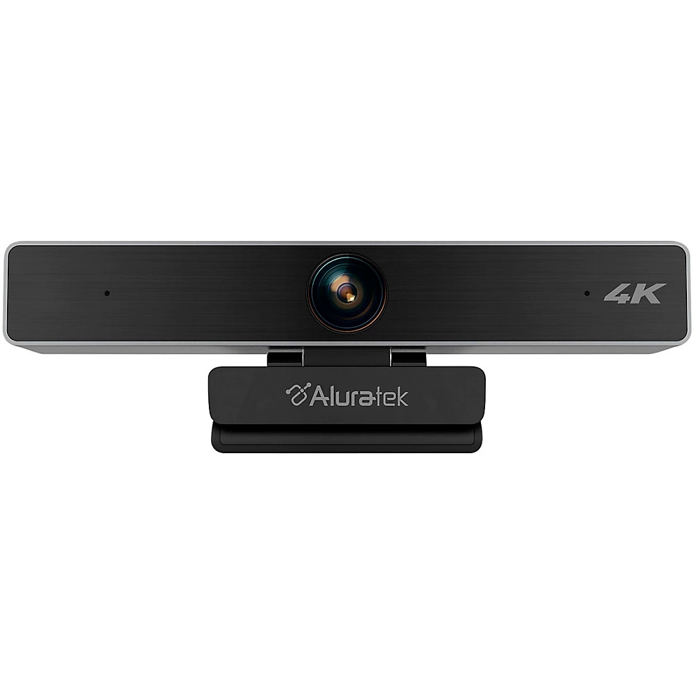 Aluratek 4K Ultra HD USB Webcam w 5X Digital Zoom, Dual Stereo Mics