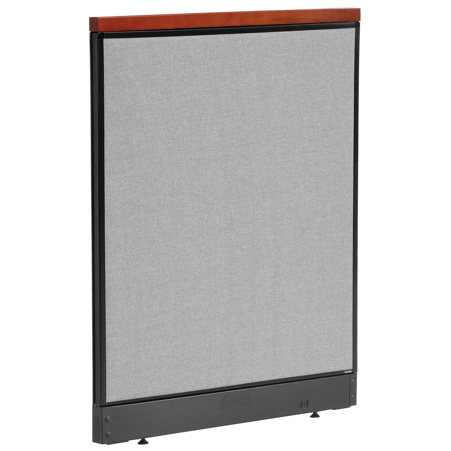 36-1/4"W x 47-1/2"H Deluxe Non-Electric Office Partition Panel with Raceway Gray