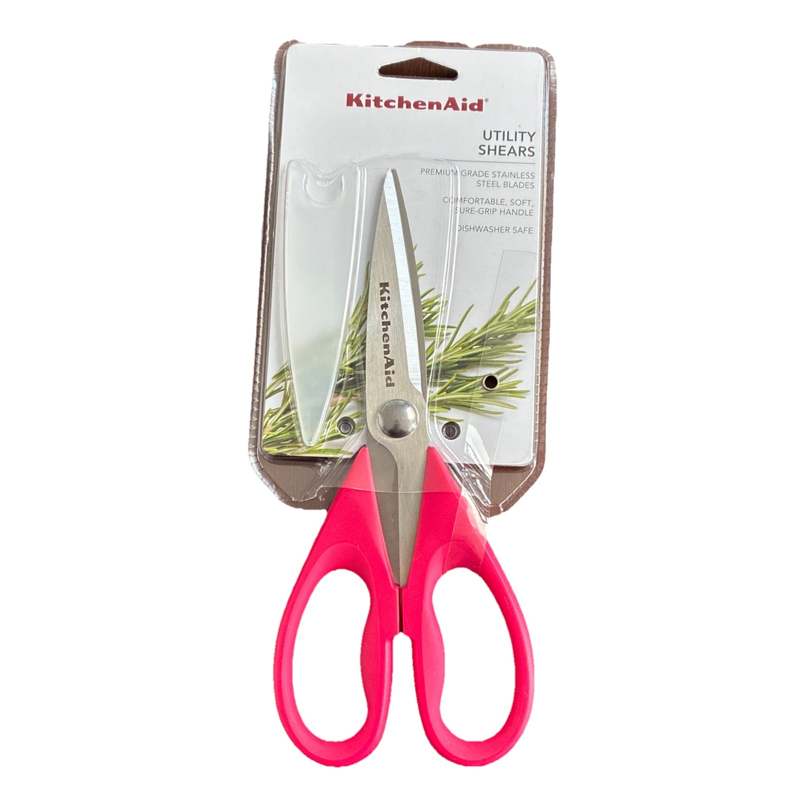 New KitchenAid All Purpose Kitchen Shears Scissors Hot Pink Hibbiscus Flamingo