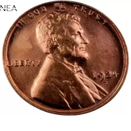 1924-D Lincoln Wheat Penny Cent ~ Gem BU (red) ~ Semi-Key Date!