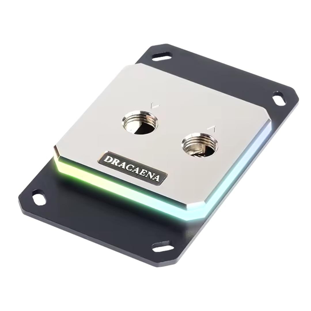 Dracaena.io AMD CPU Water Block, 63x63mm Full Metal RGB Water Cooler for AM4/...