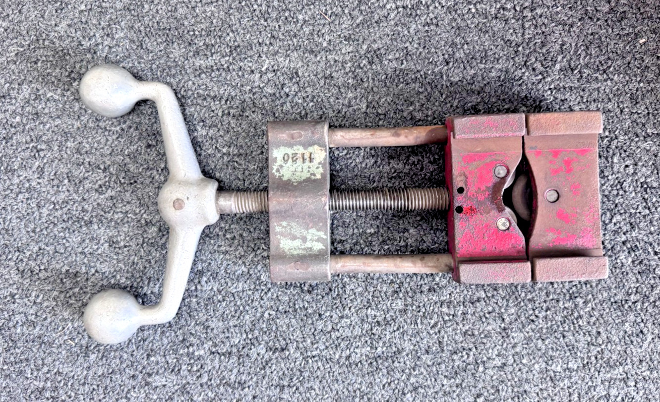 Vintage Red Sears Pipe Vise 1127, 1123, 1120