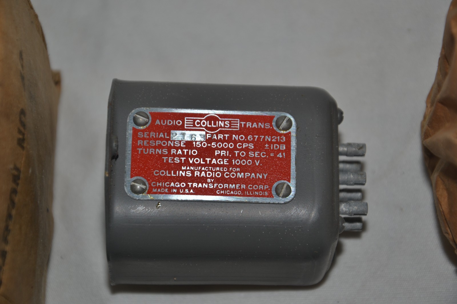 Collins 677N213 Microphone Ham Radio transformer