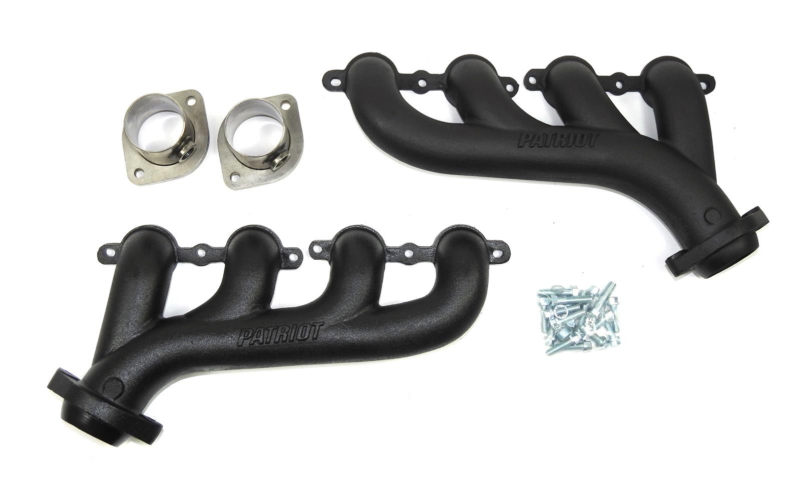 Patriot Exhaust H8097-B GM LS 5.3 5.7 6.0 Engine Swap Manifolds - Black Finish