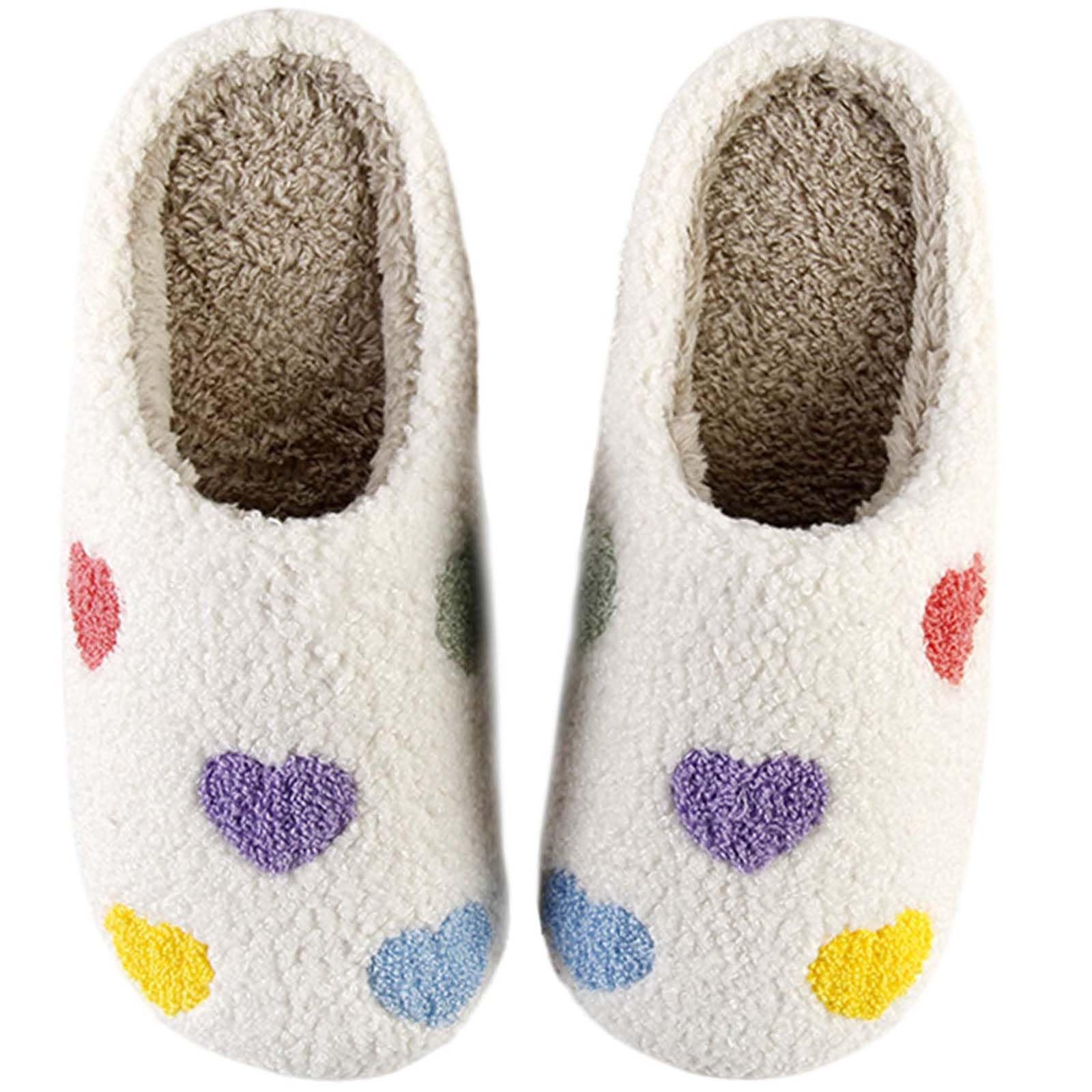 Aucomfo Heart Valentines Slippers For Women Men Valentines Day Gifts Cute Com...