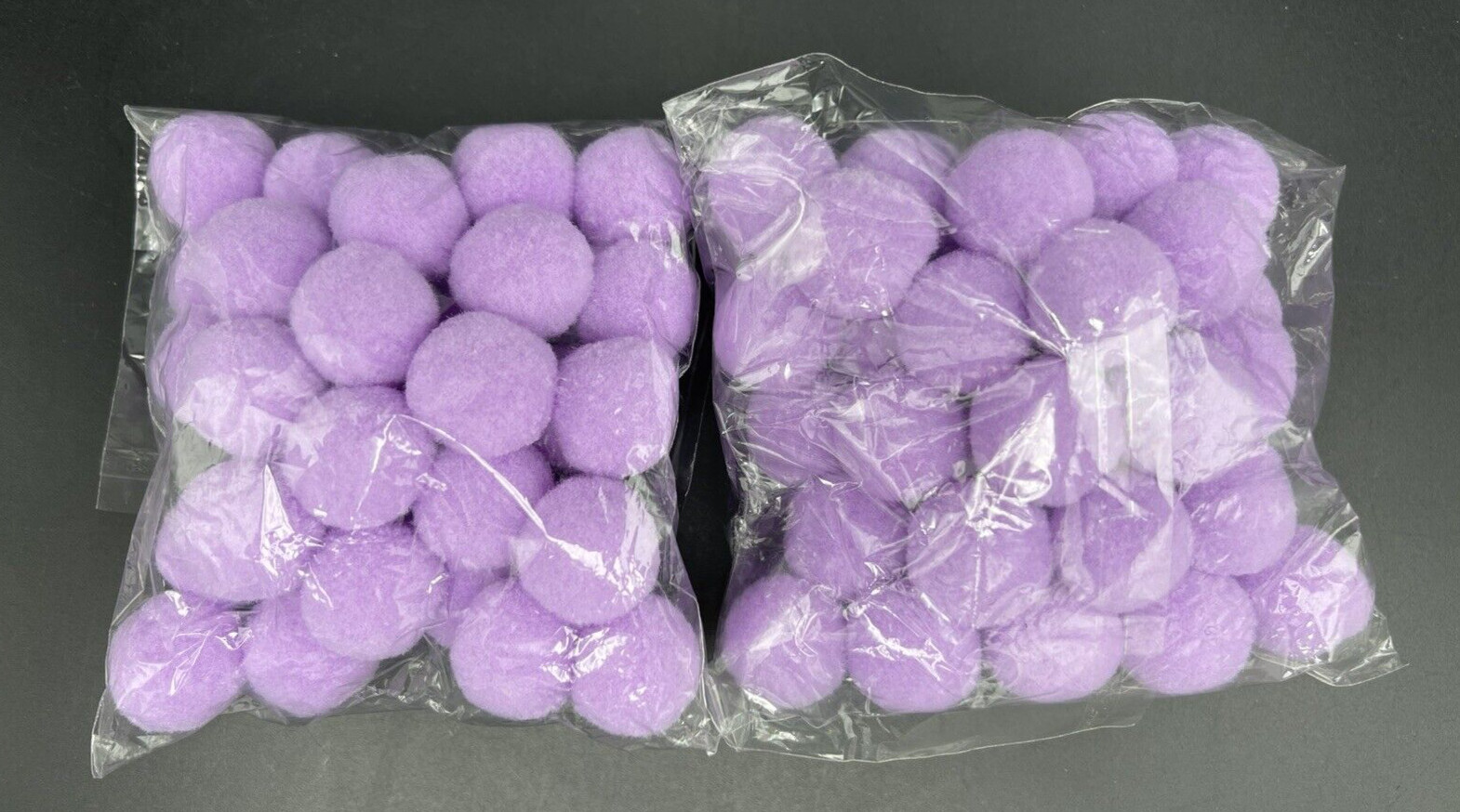 36Pcs 20mm Round Fluffy Light Purple Pom Pom Ball Pom Poms Craft Lot of 2