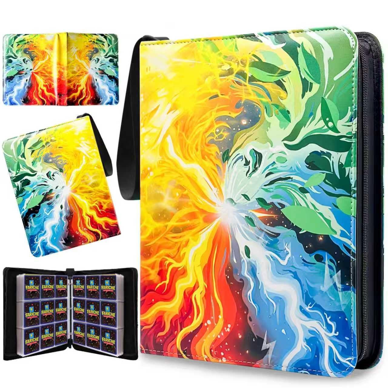 Trading Card Binder for TCG Cards, 9-Pocket Portable Card Collector Ablum Hol...