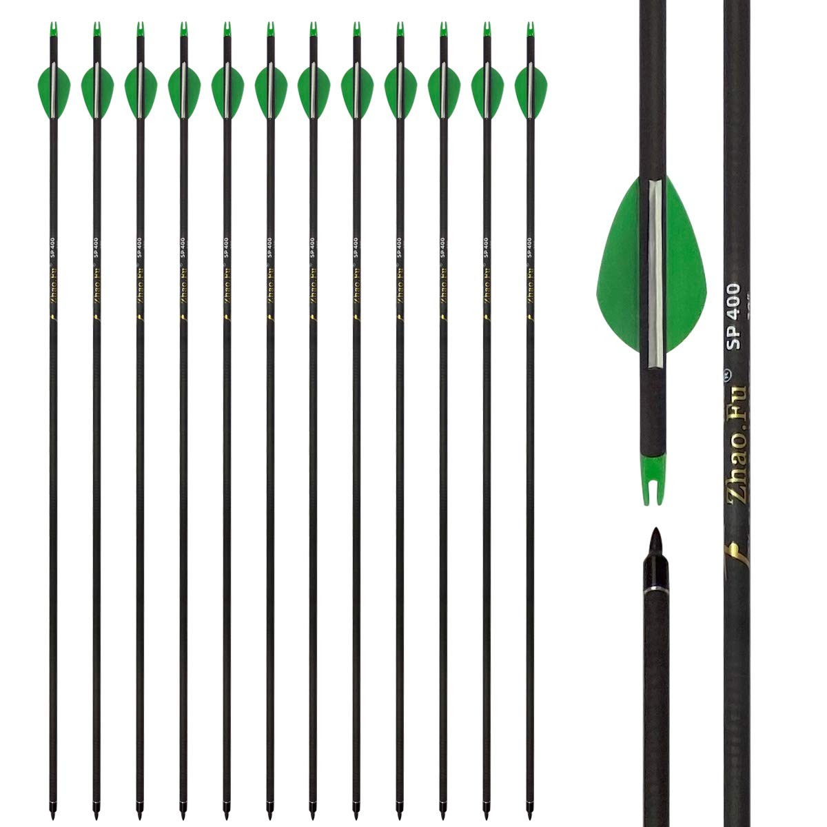 Fire Rose Zhao.Fu 29 Inch Carbon Arrow Practice Hunting Arrows Spine 400