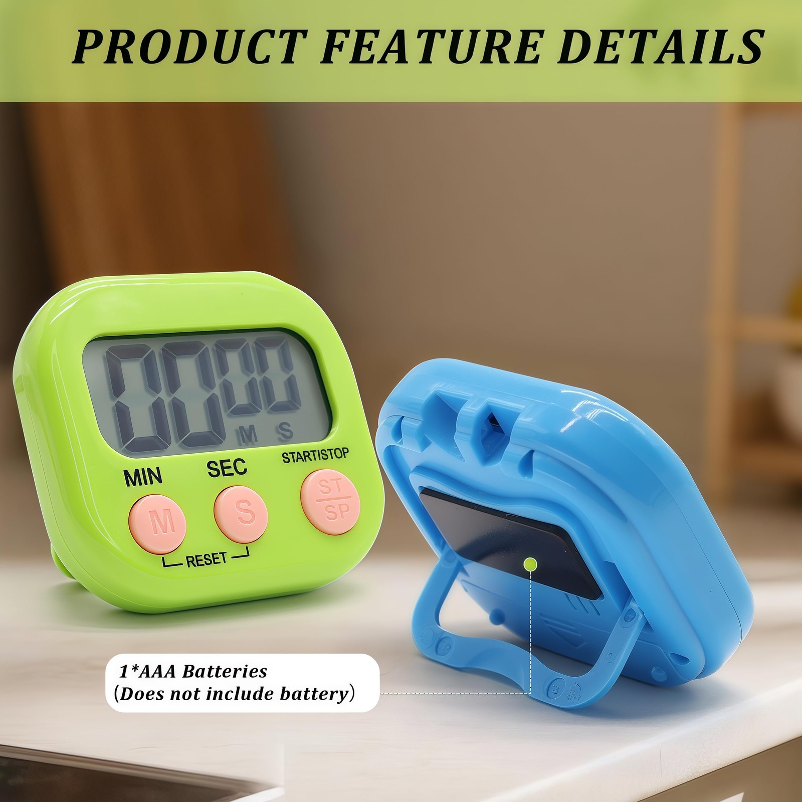 6 Pack Multi-Function Electronic Timer - Kitchen Timer,Magnetic Digital Timer...