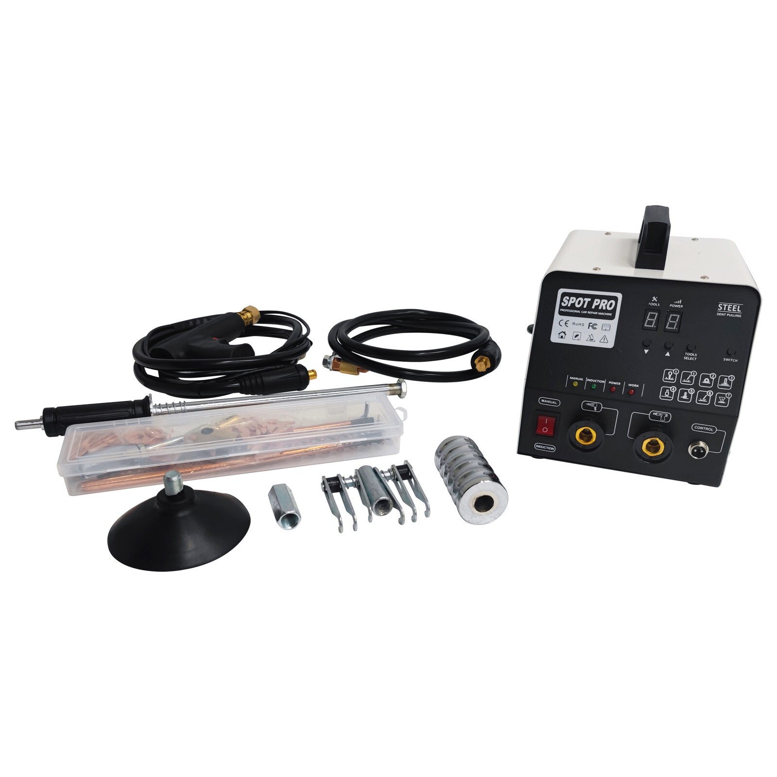 110V Spot Welder Dent Puller Kit Car Body Repair Machine 4HP Powered Dent Puller