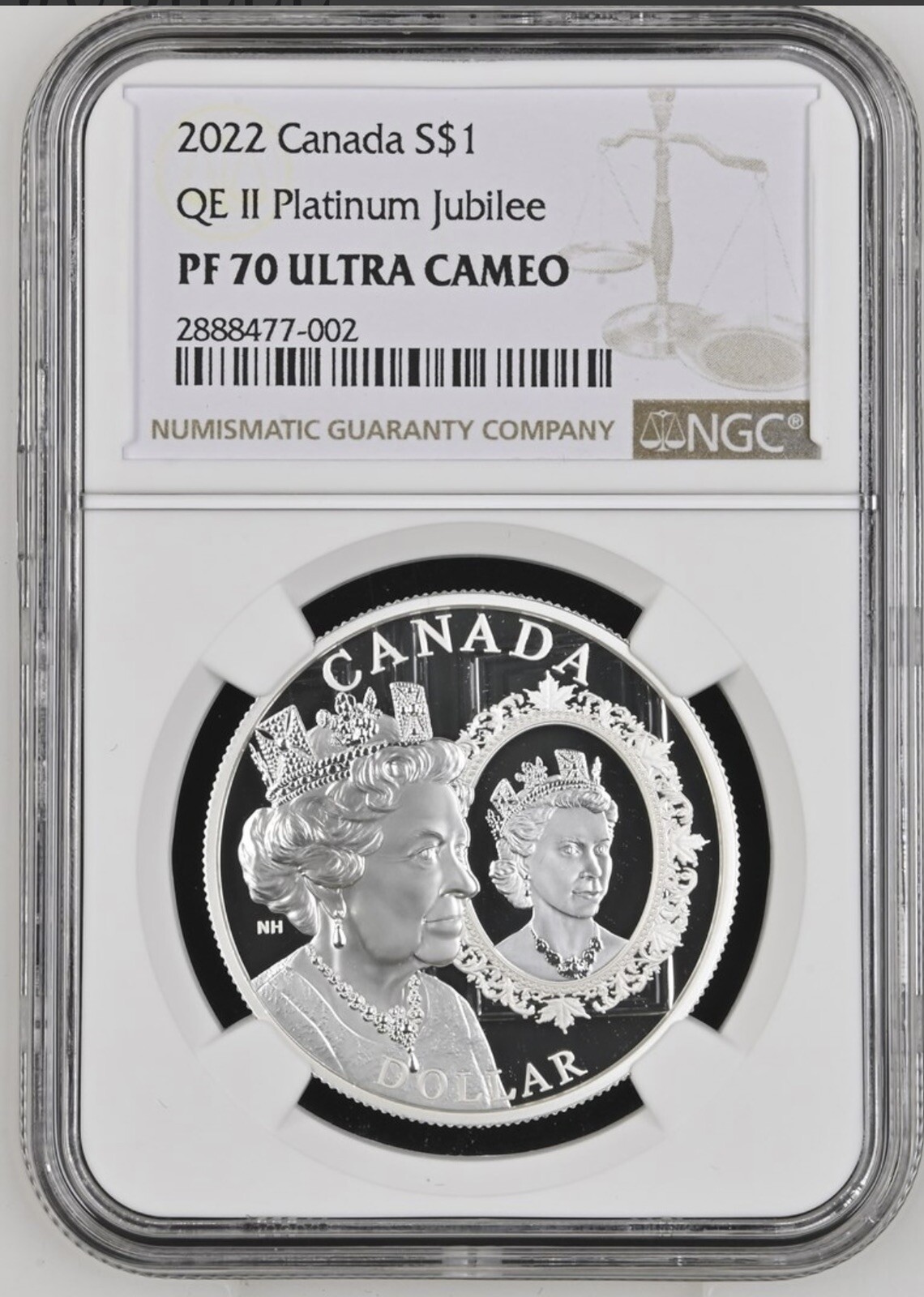 2022 $1 CANADA SILVER DOLLAR PROOF NGC PF70 QE II PLATINUM JUBILEE DUAL PORTRAIT
