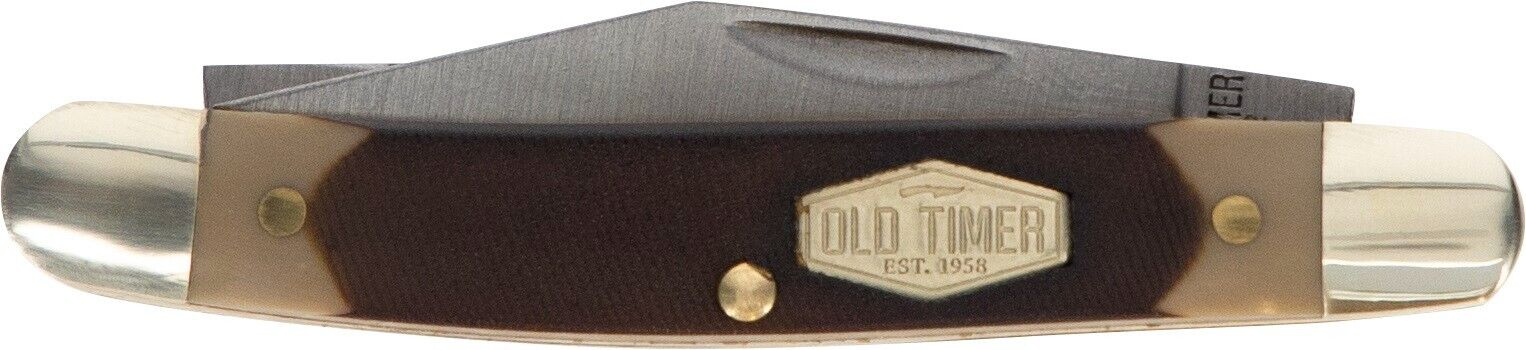 Old Timer Schrade Fixed 2 Blade, Hunting Pocket Knife 104OT