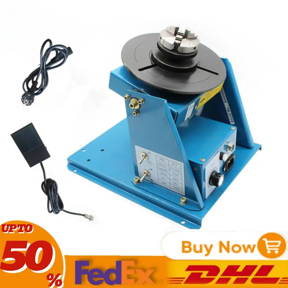 110V/220V 2~16RPM 10KG Light Duty Welding Positioner Turntable with 65mm Chuck