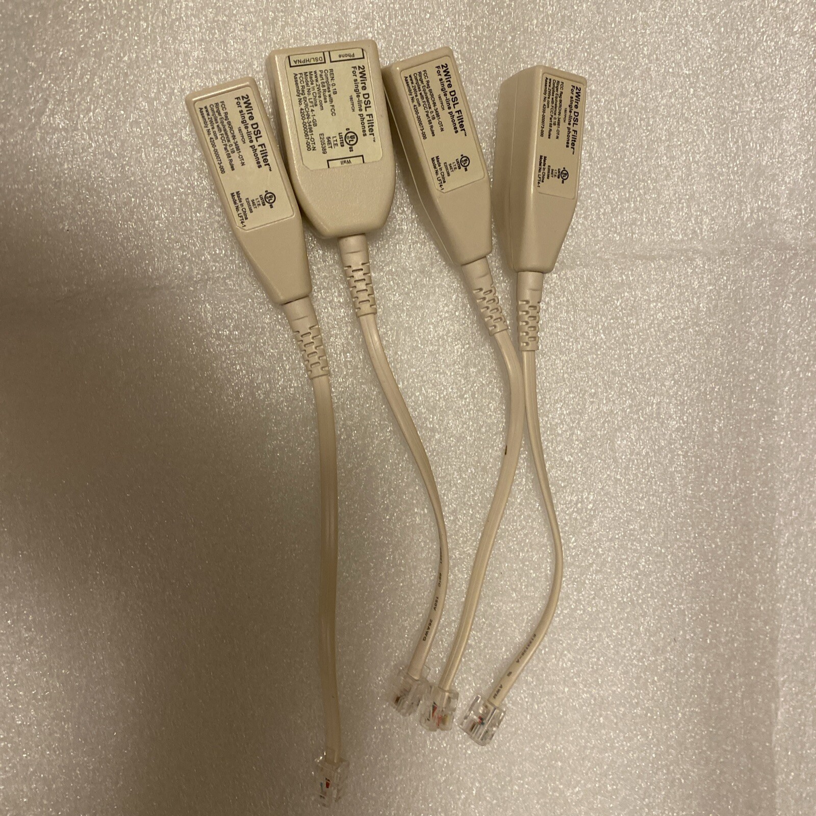2Wire DSL Filter Set Of 4, Single And Double