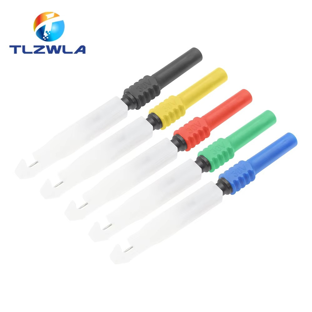 Each Color 5Pcs Multimeter Test Probe Wire Piercing Diagnostic Needle Tool Set