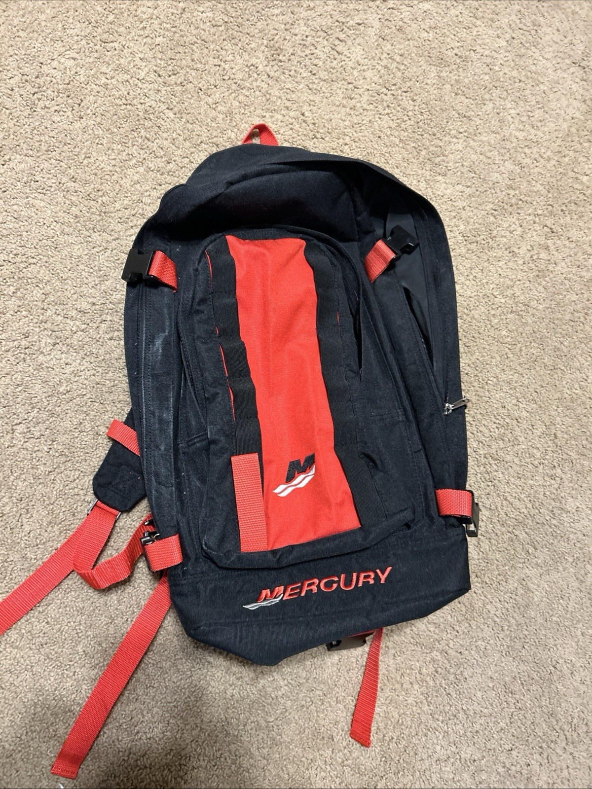 Mercury Backpack Water Resistant Travel Jetski Promotional Great Shape