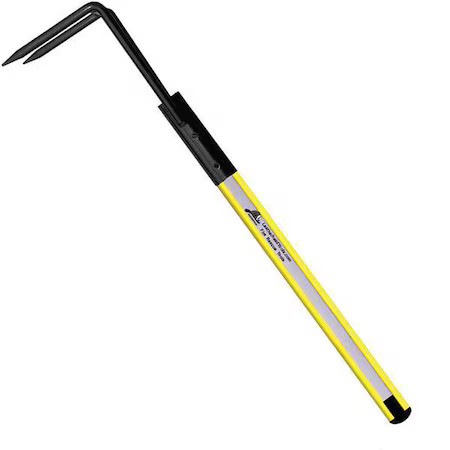 Leatherhead Tools Dby-8Rh-B Rubbish Hook, 8 Ft. Dog Bone Pole, Hiviz Yellow