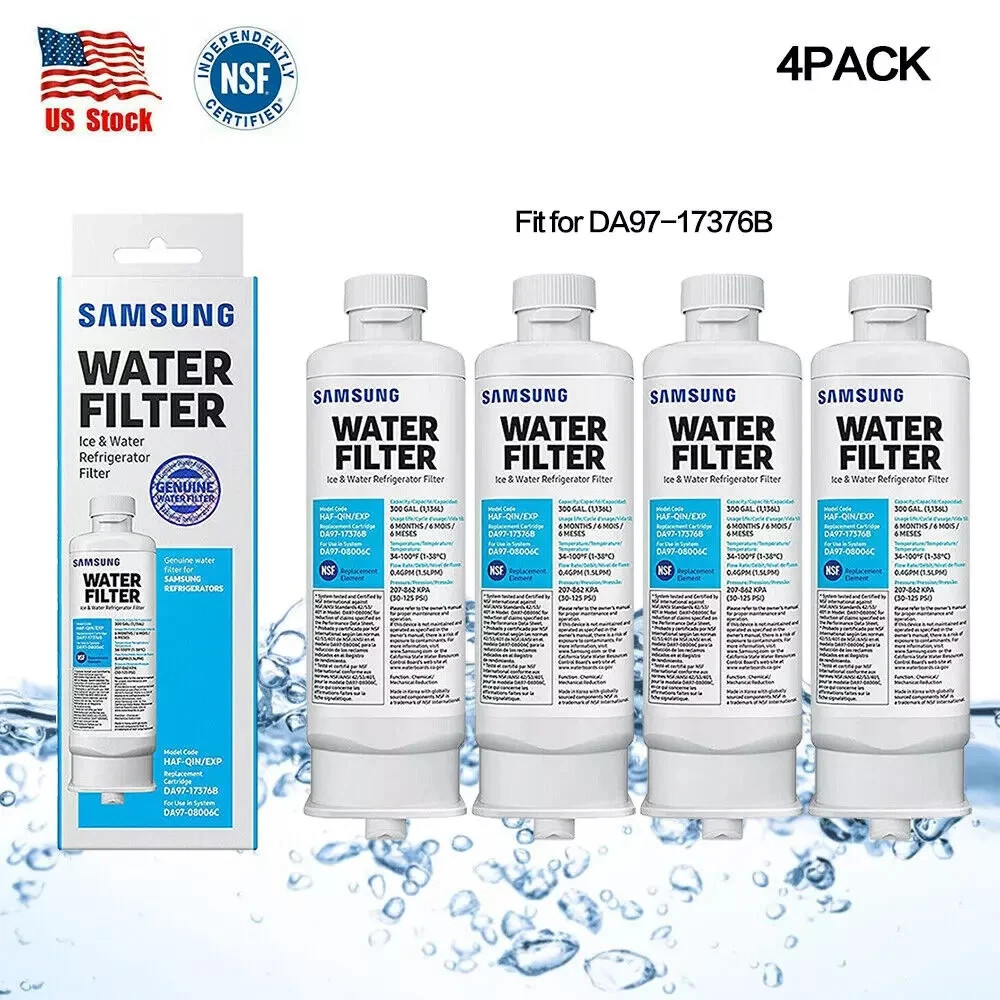 4 PACK  Samsung DA97-17376B HAF-QIN/EXP REFRIGERATOR Water Filter US