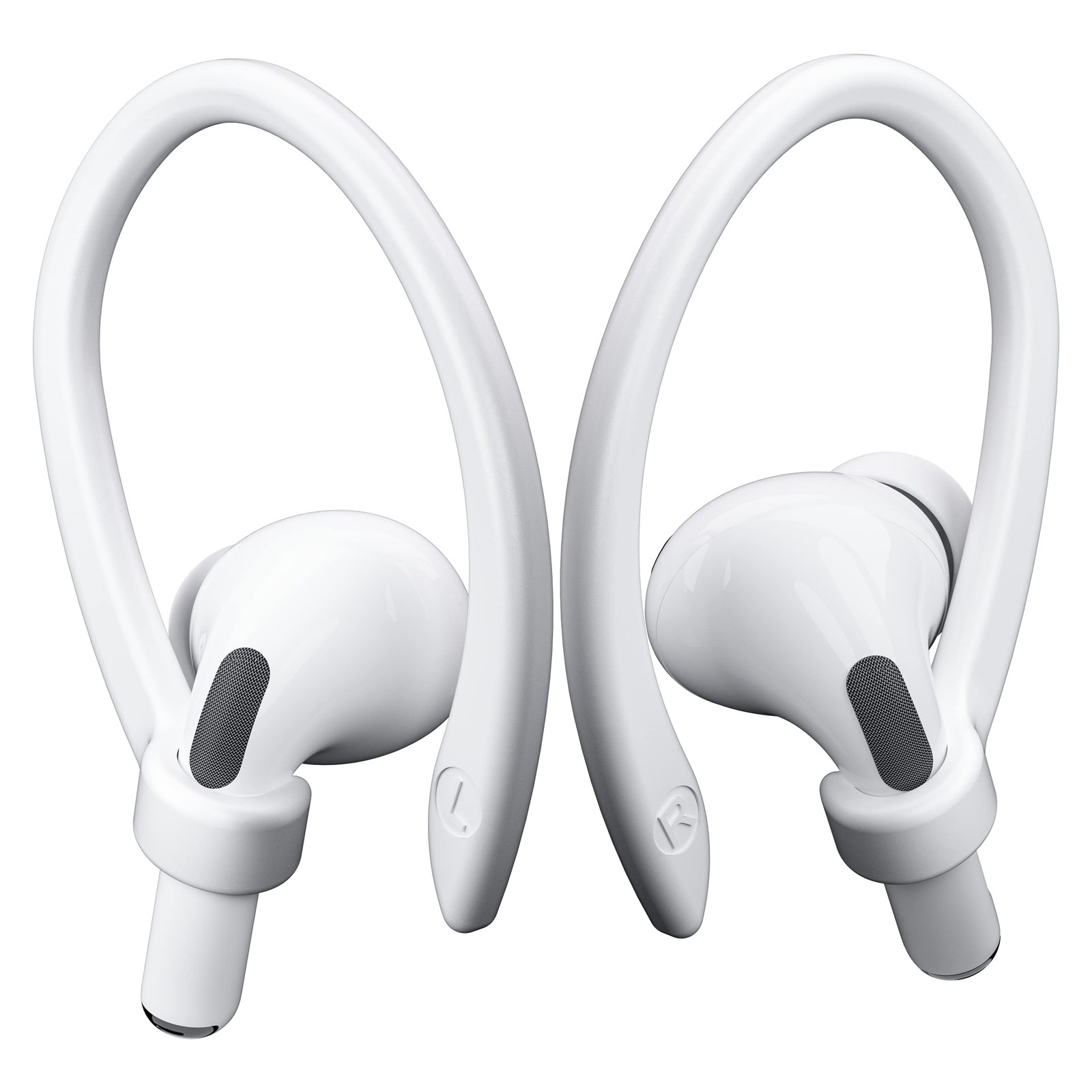 2 Pairs AirPods Ear Hooks For Pro 2 4 3 2 1 Upgraded Anti Slip Sports Clip White