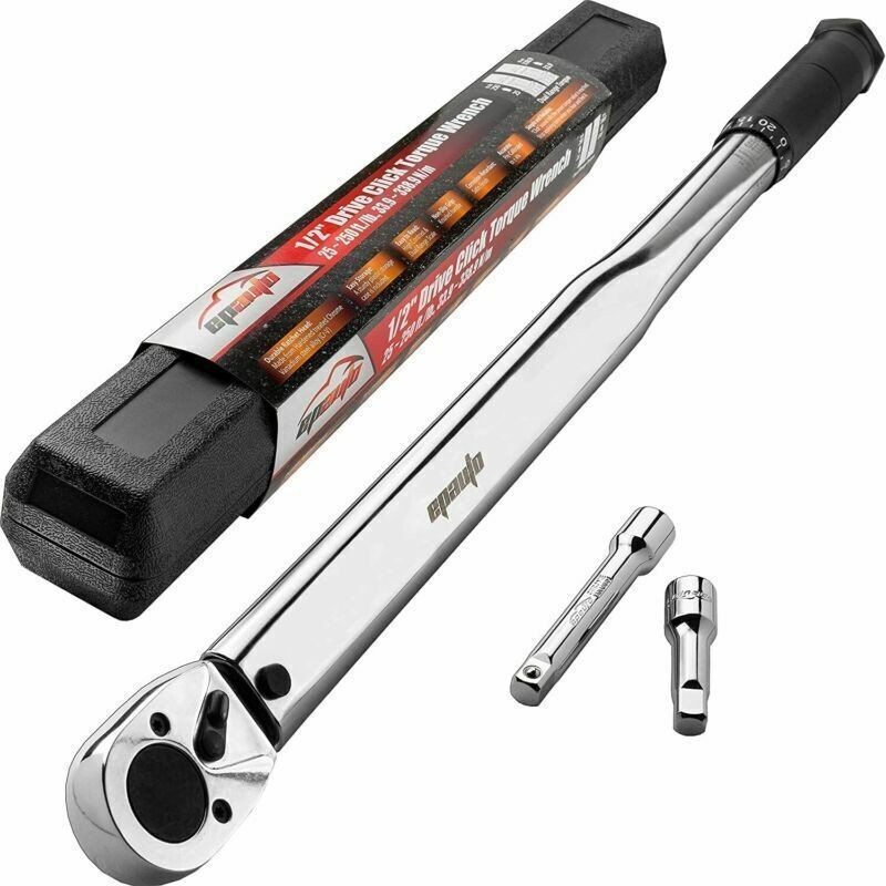 1/2-Inch Fixed Square Drive Click Torque Wrench,25-250 ft.-lb./33.9~338.9 Nm