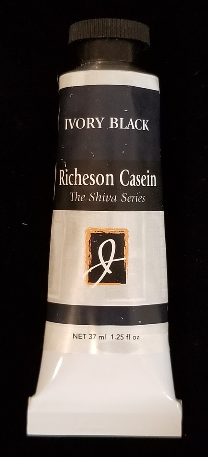 Richeson Casein - Shiva Series - Ivory Black Paint Tube -   1.25 fl. oz.  - New