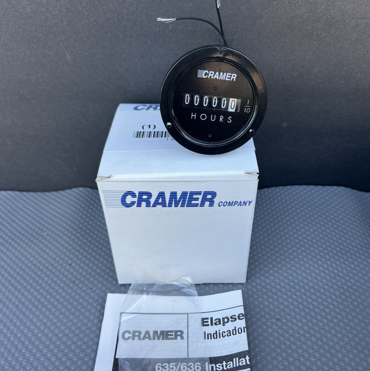Cramer 6x137 Elapsed Time Indicator Hour Meter 1/20 RPM- New Old Stock