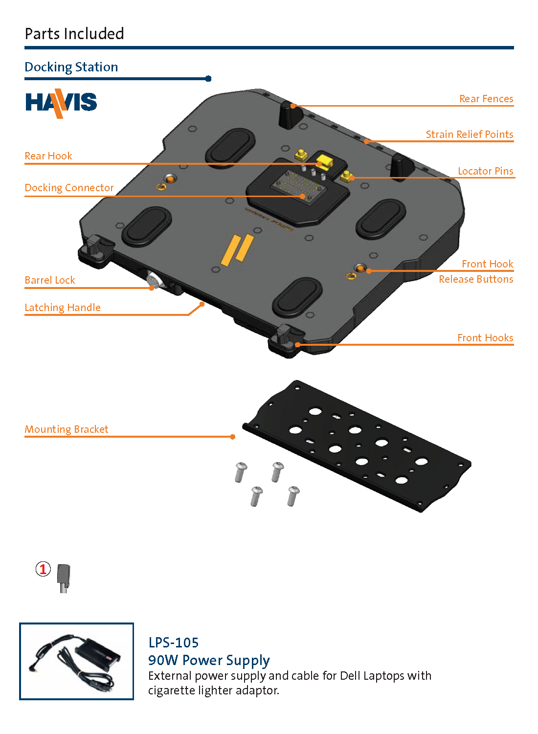 Havis DS-DELL-400 Basic Port Replication Triple High-Gain Antenna Dock Station