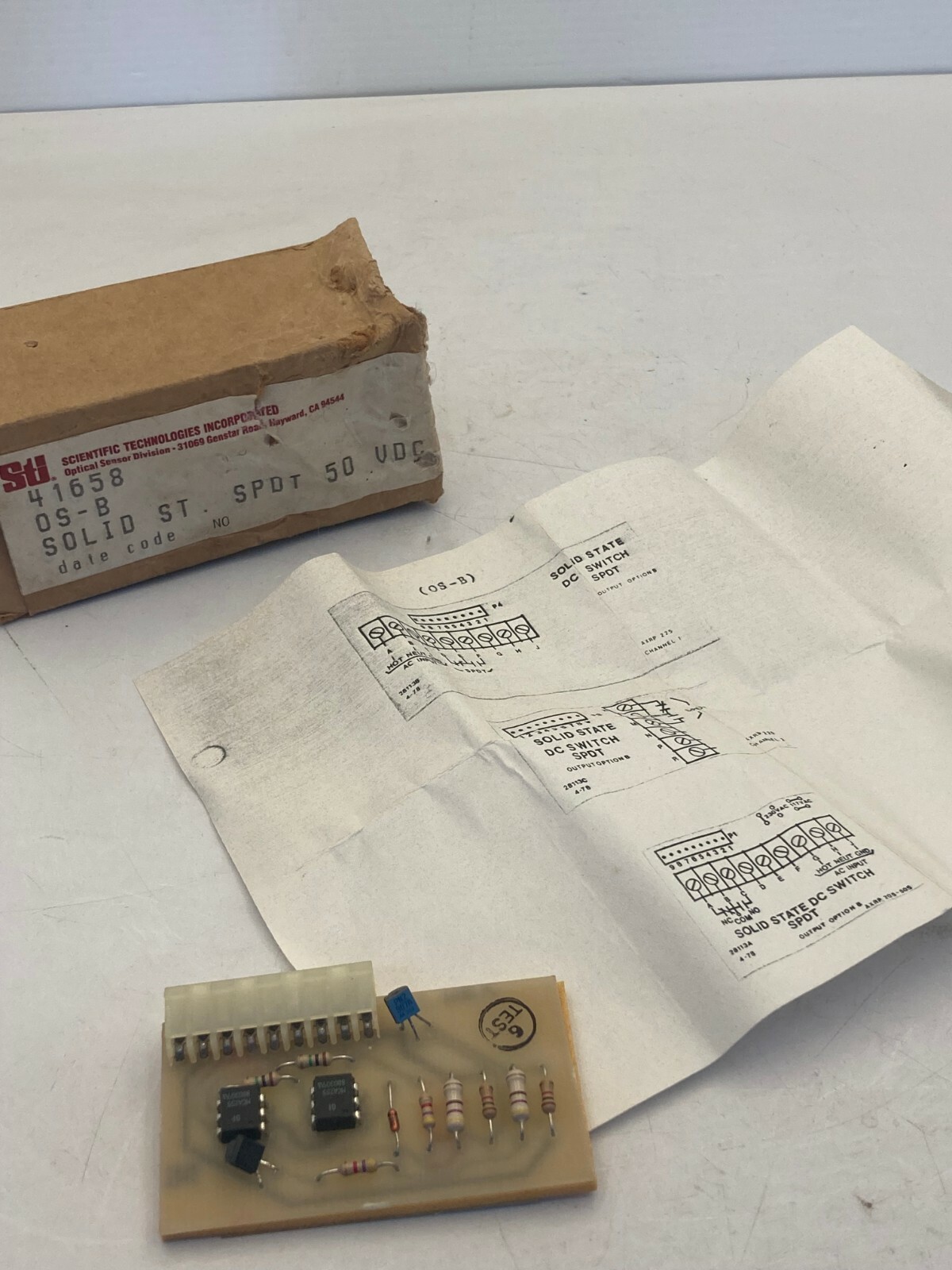 STI 41658 SOLID STATE SPDT 50VDC NIB