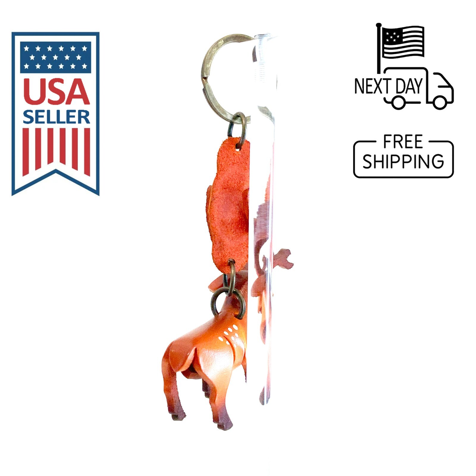 Sika Deer Handmade Leather Keyring