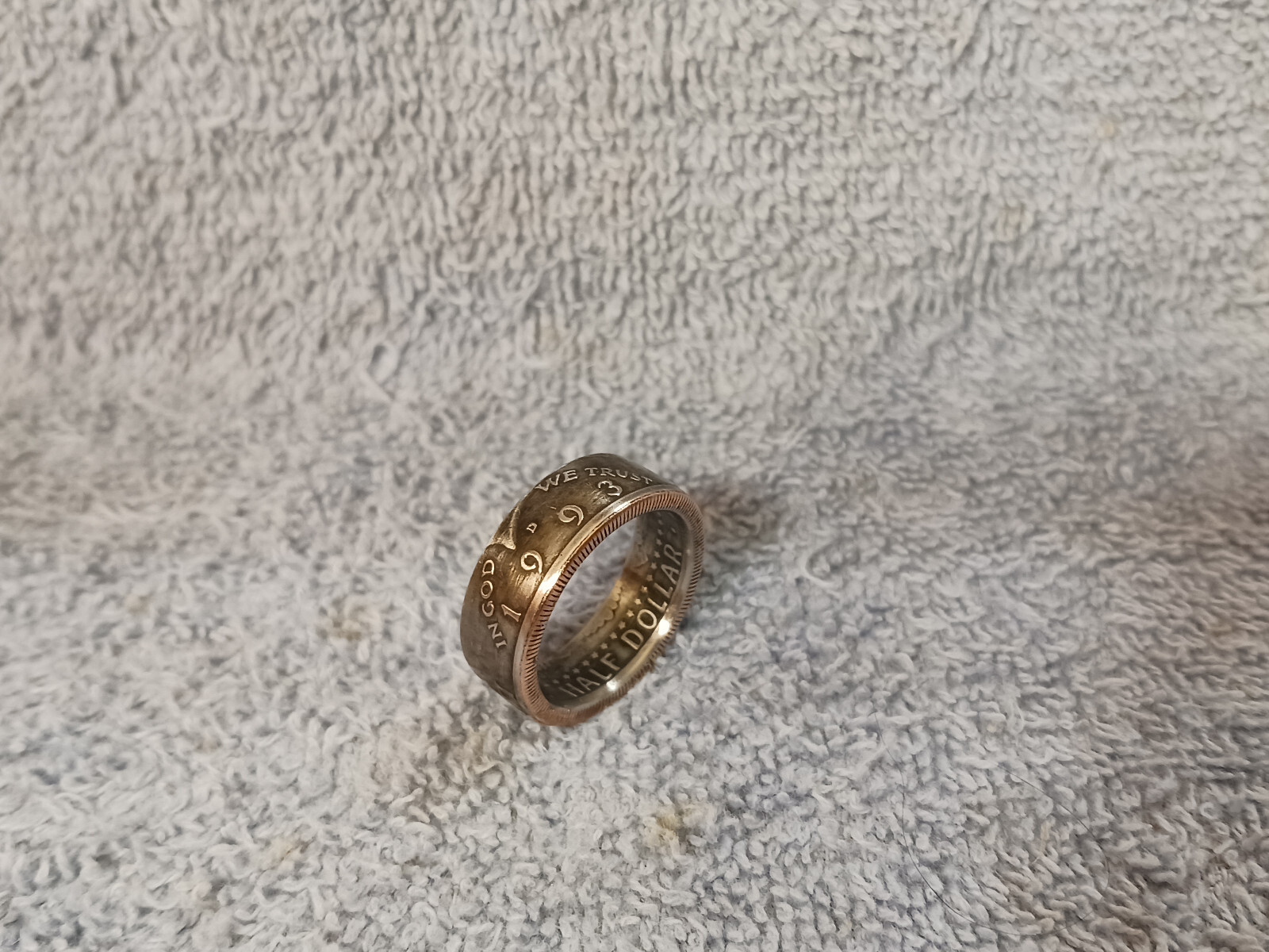 1993 Kennedy Half Dollars  size 9- 1/2 coin ring  handmade